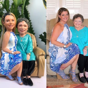 Benutzerdefinierte 3D-Familienfigur, benutzerdefinierte Actionfigur, Familienbobblehead, Familiengedenkgeschenke, Geschenke für Mama Papa, Weihnachtsgeschenke für die Familie