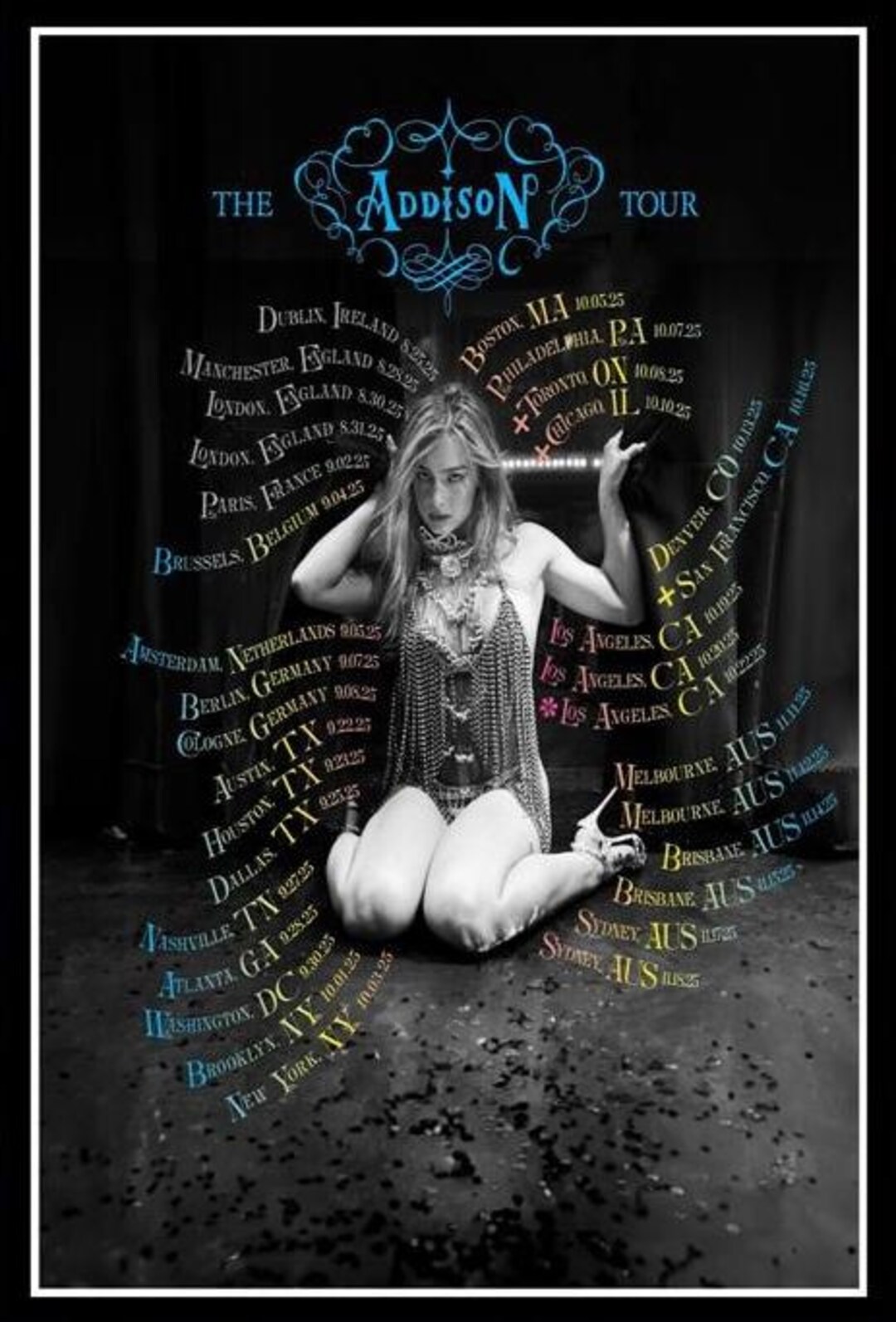 Addison Rae Poster 2025 the Addison Tour World Concert Promo - Etsy ...