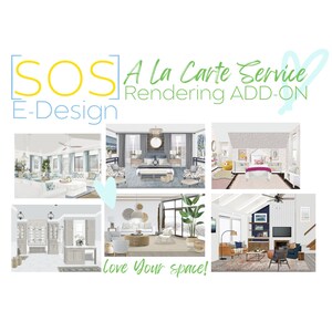 A LA CARTE RENDERING Add-On / E-Design / Interior Room design / Virtual Interior Design