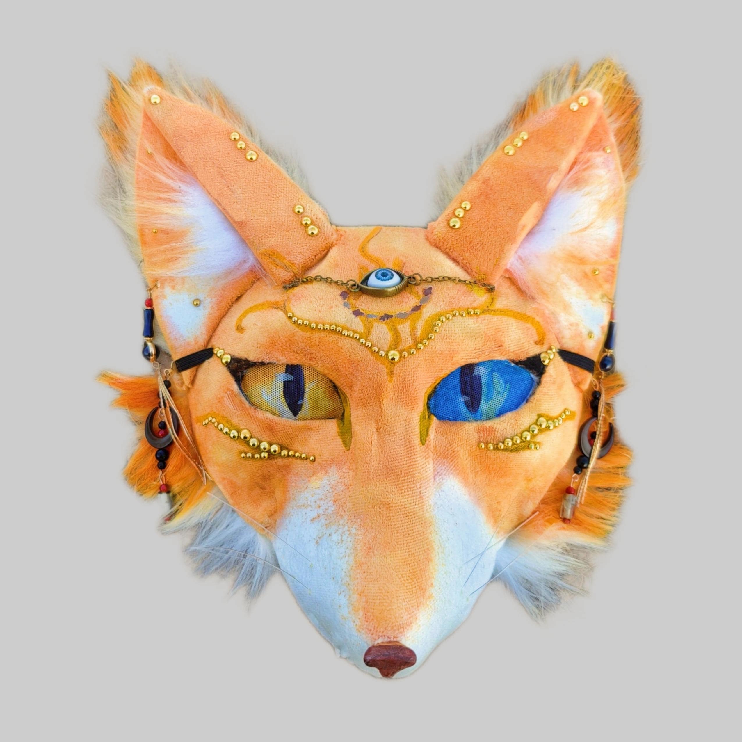 Mystic Oracle Fox Therian Mask and Tail Set – Handmade