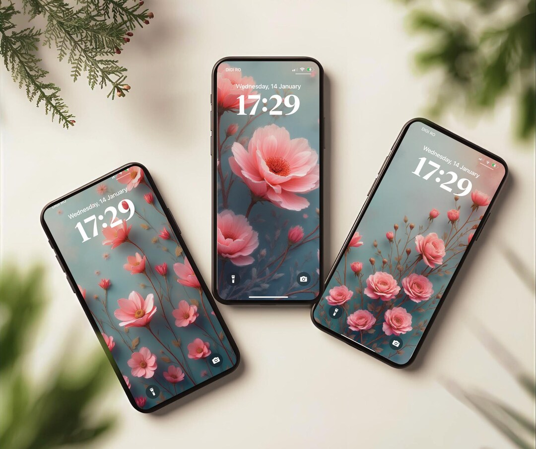 Spring Flower Lock Screen Computer Vintage Floral Mobile Wallpapers, Spring Flowers Lock Screen, iPhone ...
