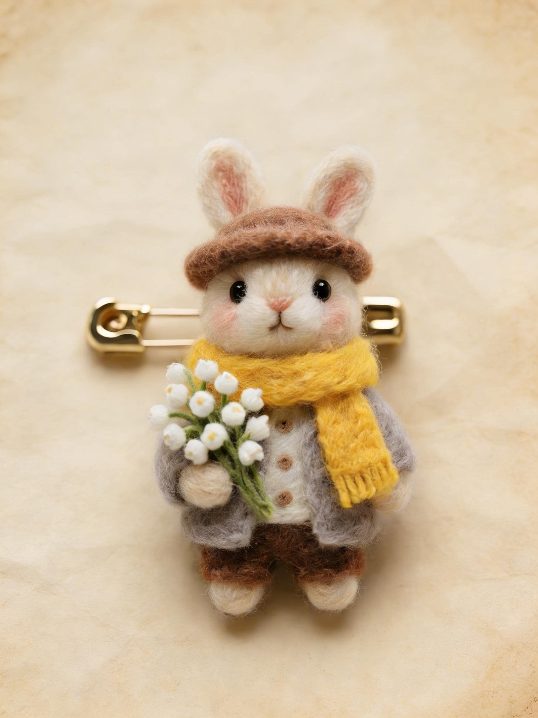 Wool Felt Rabbit Brooch | Cute Decoration, Valentine's Day Gift ...