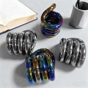 Colorful Tangle Fidget Toys, Metal Tangle Fidget, Sensory Focus, Stress Relief, Anxiety Toys, Finger Therapy Toys