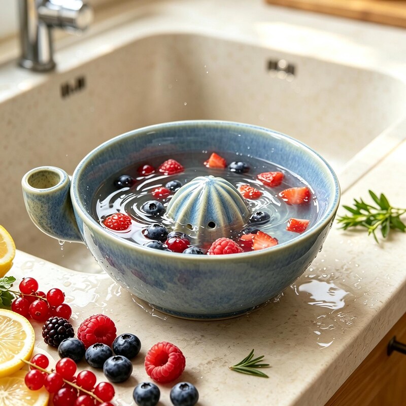 Fruit Rinser Ceramic Berry Wash Bowl - Etsy