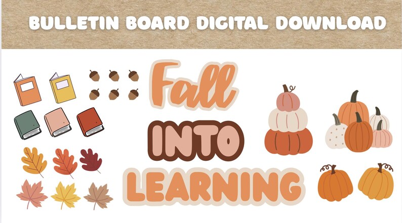 Fall Classroom Bulletin Board Kit | Printable Decor (digital Download ...