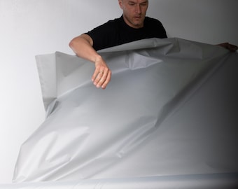 TPU Laminated Ripstop Nylon Shell Fabric — Waterproof Airtight Technical Fabric by the Meter | Premium Brand Production Surplus | Grey