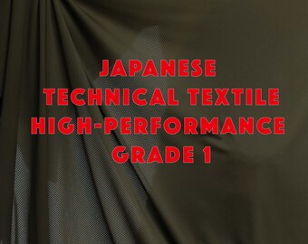Tejido de poliéster japonés Teijintex®, tejido verde oliva para prendas exteriores, remanente fabricado en Japón