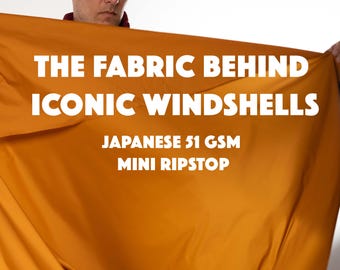 Japanese Technical Nylon Ripstop | 51gsm Lightweight DWR Windshell