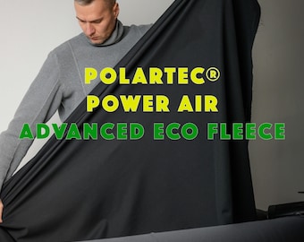 Polartec Power Air™ - Negro - Tejido único. Se vende por metro.