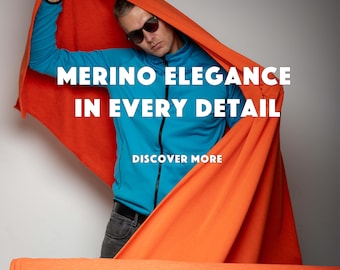 Tejido softshell de mezcla de merino naranja: Pontetorto Italian Outerwear