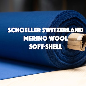 Schoeller Switzerland Technical Softshell with Merino Wool Backing – Royal Blue – High-Performance Stretch