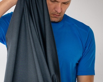 Polartec Power Stretch Pro-stof – donkergrijze nylon spandex per meter