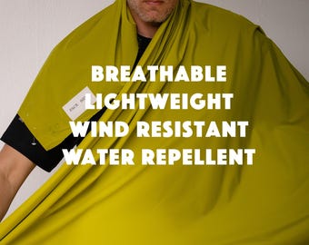 Japanese Technical Nylon Ripstop | 51gsm Lightweight DWR Windshell Fabric | Professional Grade Outdoor Material