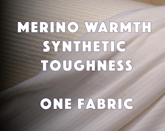 Polartec® Power Wool™ — Tejido técnico auténtico / Lana merino + Sintético / ~263 g/m²