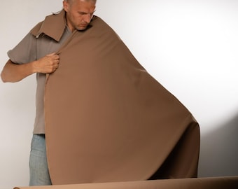 French Technical Polyamide Fabric – Water Repellent Lightweight Outdoor Nylon by the Meter | Chamatex Deadstock | MYOG | Coyote Brown