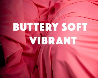 Levendige snoeproze Italiaanse lycra, boterzacht sporttextiel voor yogazwemmen