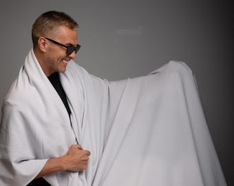 Light Grey Polartec Power Stretch Pro Fabric – Heavyweight 4-Way Fleece
