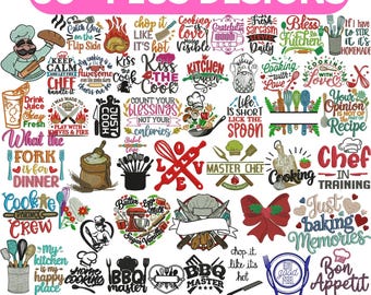 Funny Kitchen Sayings Machine Embroidery Designs Bundle Kitchen Cute Quotes Embroidery Grandma'S Kitchen Embroidered Instant Download Files