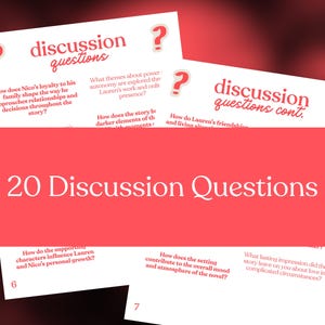 Hostingkit voor ingehaalde boekenclub || Afdrukbare discussievragen Vergadergids Afdrukbaar pdf-bestand direct downloaden afbeelding 6