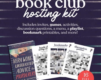 Vera Wong's Unsolicited Advice for Murderers Book Club Hosting Kit || Printable Discussion Questions Meeting Guide Print jesse q. sutanto