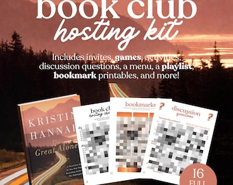Das große Alone Book Club Hosting Kit || Druckbare Diskussion Fragen Meeting Anleitung Printable Sofortiger Download PDF Kristin Hannah