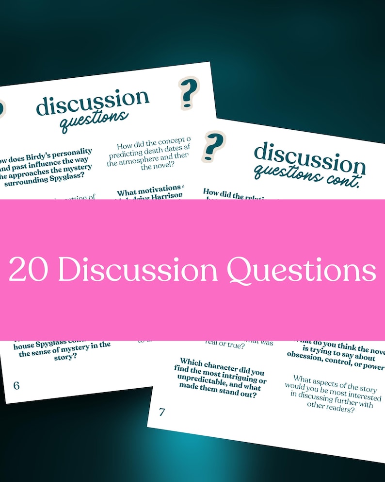 My Husband's Wife Book Club Hosting Kit || Printable Discussion Questions Meeting Guide Printable Instant Download PDF Alice Feeney thriller image 6