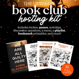 We Are All Guilty Here Book Club Hosting Kit || Printable Discussion Questions  Meeting Guide Printable Instant Download PDF karin slaughter