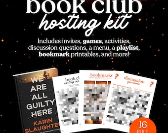 We Are All Guilty Here Book Club Hosting Kit || Printable Discussion Questions  Meeting Guide Printable Instant Download PDF karin slaughter
