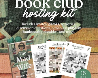 The Mad Wife Book Club Hosting Kit || Printable Discussion Questions  Meeting Guide Printable Instant Download PDF meagan church