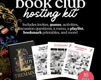 Lady Tremaine Book Club Hosting Kit || Printable Discussion Questions  Meeting Guide Printable Instant Download PDF rachel hochhauser