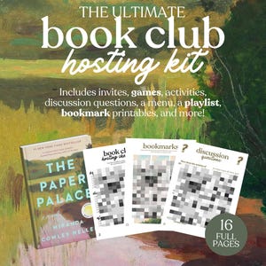 Das Paper Palace Book Club Hosting Kit || Druckbare Diskussion Fragen Meeting Anleitung Druckbare Sofortiger Download PDF Miranda Cowley Heller Bild 1