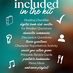 The Missing Half Book Club Hosting Kit || Printable Discussion Questions Meeting Guide Printable Instant Download PDF Ashley Flowers image 2