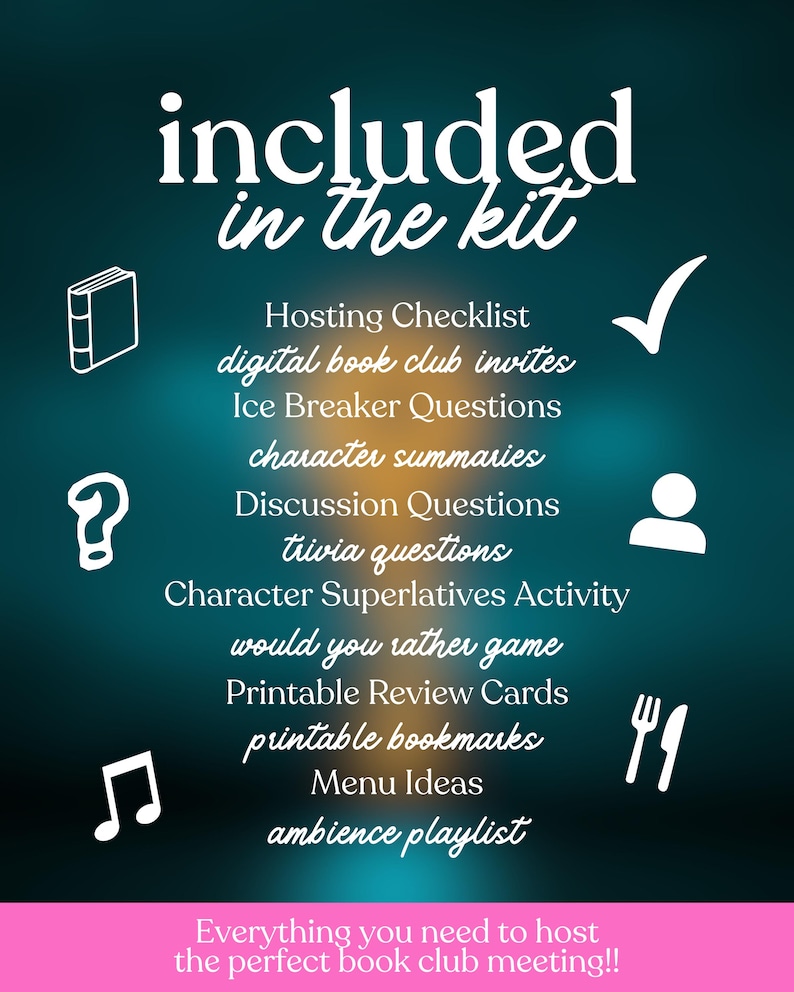 My Husband's Wife Book Club Hosting Kit || Printable Discussion Questions Meeting Guide Printable Instant Download PDF Alice Feeney thriller image 2