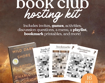 Wild Dark Shore Book Club Hosting Kit || Printable Discussion Questions Meeting Guide Printable Instant Download PDF Charlotte Mcconaghy