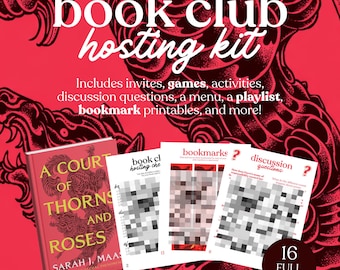 A Court of Thorns and Roses Book Club Hosting Kit || Printable Discussion Questions  Meeting Guide Printable ACOTAR Sarah J. Maas fantasy