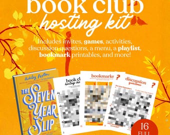 Das Seven Year Slip Book Club Hosting Kit || Druckbare Diskussion Fragen Meeting Anleitung Printable Sofortiger Download PDF Ashley Poston