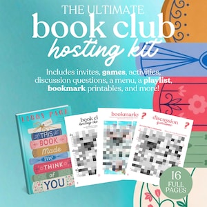 This Book Made Me Think of You Book Club Hosting Kit || Printable Discussion Questions  Meeting Guide Printable Download PDF Libby Page