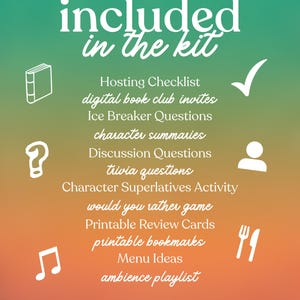 Kit para organizar un club de lectura infantil // Preguntas de debate imprimibles Guía de reuniones Descarga instantánea en PDF Olivia Muenter imagen 2