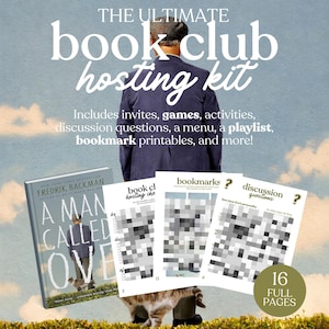 Kit para organizar un club de lectura de "Un hombre llamado Ove" // Preguntas de debate imprimibles Guía de reuniones Descarga instantánea en PDF Fredrik Backman