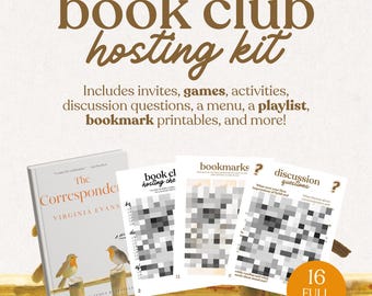 Le kit d'accueil du club de lecture des correspondants || Guide imprimable Questions de discussion imprimable Téléchargement instantané au format PDF virginia evans