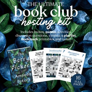 The Berry Pickers Book Club Hosting Kit || Printable Discussion Questions  Meeting Guide Printable Instant Download PDF Amanda Peters
