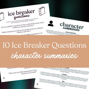 The Assassin's Blade Book Club Hosting Kit || Printable Discussion Questions Meeting Guide Printable Instant Download PDF Sarah J. Maas image 4