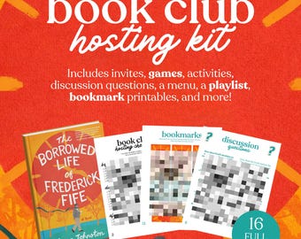 The Borrowed Life of Frederick Fife Book Club Hosting Kit || Printable Discussion Questions  Meeting Guide Printable Download anna johnston