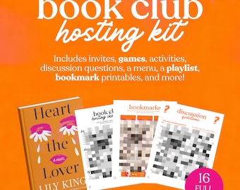 Heart the Lover Book Club Hosting Kit || Printable Discussion Questions  Meeting Guide Printable Instant Download PDF Lily King