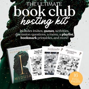 I, Medusa Book Club Hosting Kit || Printable Discussion Questions  Meeting Guide Printable Instant Download PDF Ayana Gray