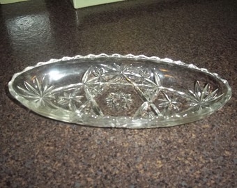 Glass relish tray | Etsy