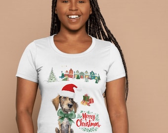 Christmas Puppy PNG: Santa Hat Holiday Dog Clipart (Digital Download)