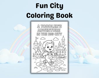 Toddler City Adventure Coloring Book | Printable Preschool Activity (PDF)