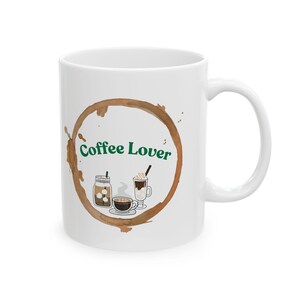 Coffee Lover&#39;s Ceramic Mug, Perfect Gift for Tea Enthusiasts, Funny Gift for Birthdays, Custom Coffee Cup for Home and Office
