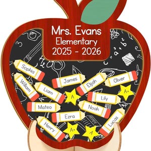 Personalized Teacher Apple Magnet, Teacher Appreciation Gifts, Custom Teacher Apple Magnet, Custom Thank You Teacher Gifts, Gift From Studen
